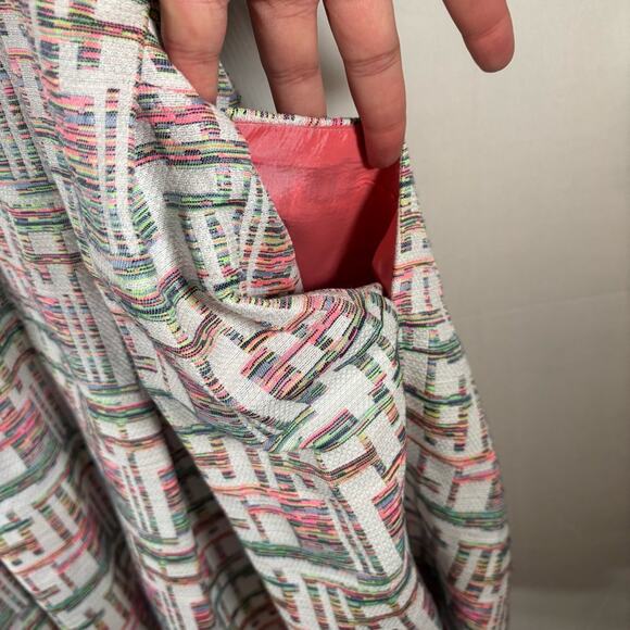 Trina Turk Linda Basket Weave Jacquard Dress Size 10 - Picture 8 of 11